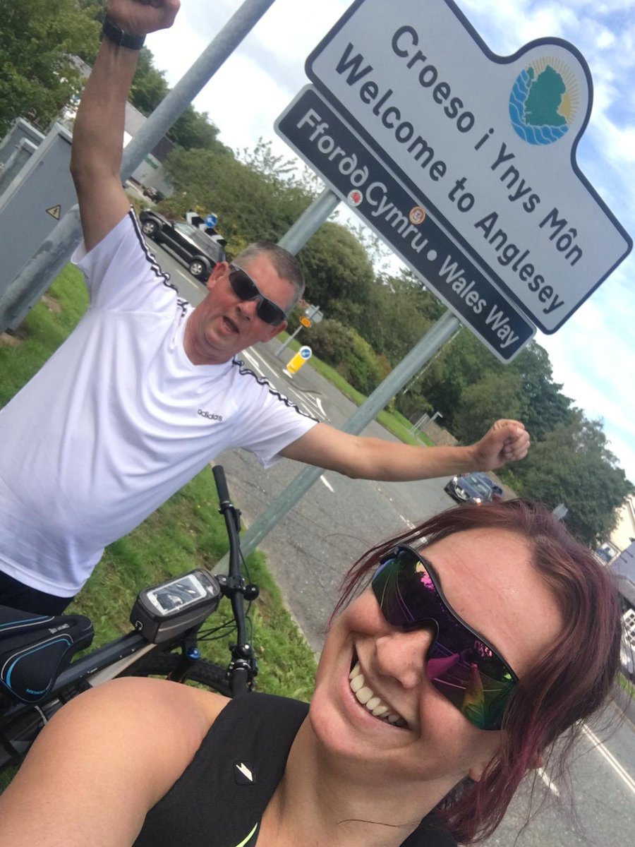 Isafootballclub's tweet photo. What a fantastic acheivement from our U10's manager  @nicola090186 cycling from Mynydd Isa to Anglesey today raising funds for a new CCTV system for our grounds 👏🚴‍♂️⚽️

If you would like to donate, please click on the link below.
https://t.co/z5D9A3X7HF  
@DeesideDotCom https://t.co/5GtLJ2gidq