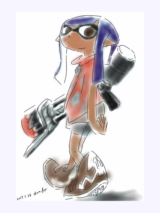以前アイコン用に描いたのを描き直してみた 