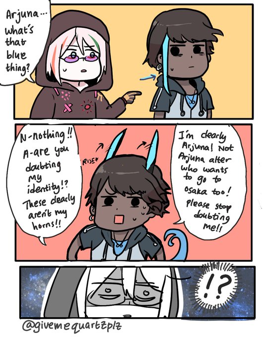 I kept staring at Arjuna's blue hair streak, but what if: 
