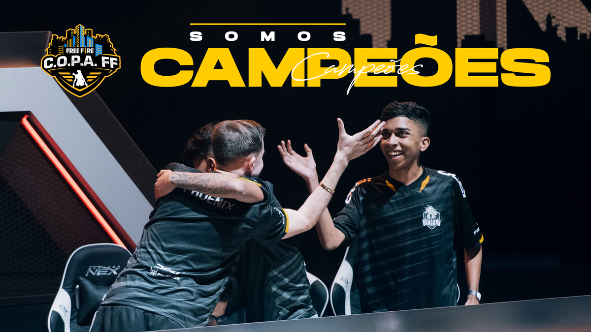 blackdragonsBR's tweet photo. [FreeFire] SOMOS OS GRANDES CAMPEÕES DA #CopaFF!!!

Fomos uma equipe constante o campeonato todo e hoje nossos Dragões foram monstruosos e garantiram o título, com direito a 3 BOOYAHS na final!! 

#GoBD #VaiDarBD #BDFF https://t.co/kTTWG46a24