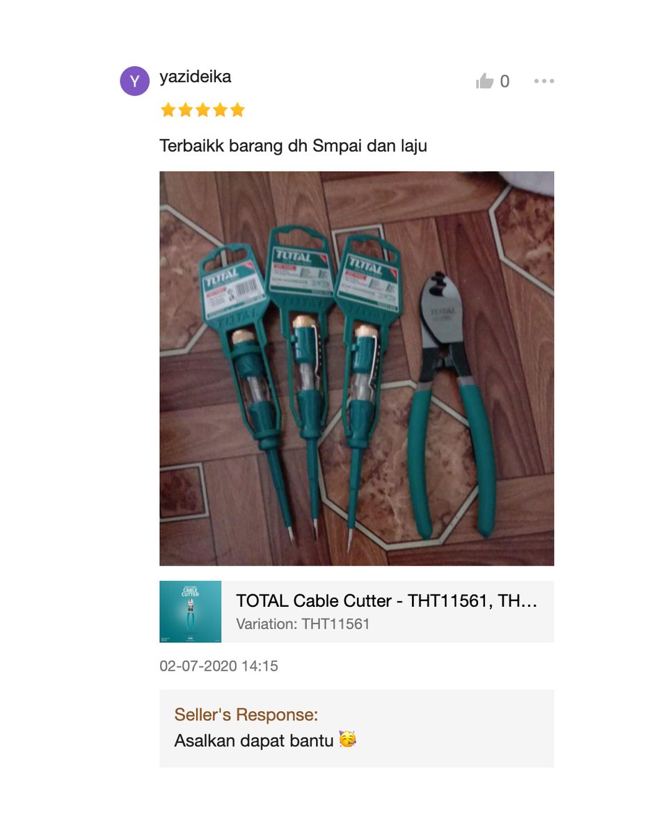 totaltoolsmy's tweet photo. Kami akan cuba sedaya upaya mengirimkan barang secepat mungkin, terima kasih! 🚚📦

---

We will do our best to deliver your parcel in the shortest time possible, thank you! 🚚📦

#TotalToolsMYreviews https://t.co/zXvXpoipyh
