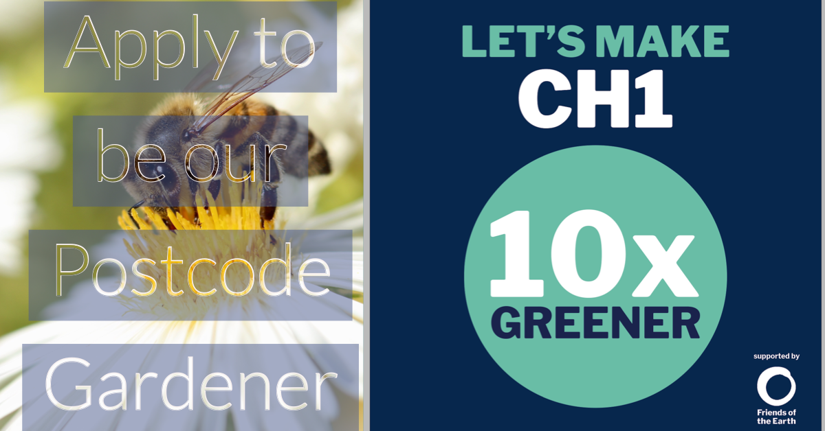 Job advert for our #postcodegardener role is now live on Facebook. It’s 1 day a week, gardening &amp; community engagement in  <a href="/ShitChester/">13 years of Shitchester</a>   CH1

Really excited to get the project moving again.... Role will be via  <a href="/EcoCommunities_/">Eco Communities UK</a>   

facebook.com/10761390418503…