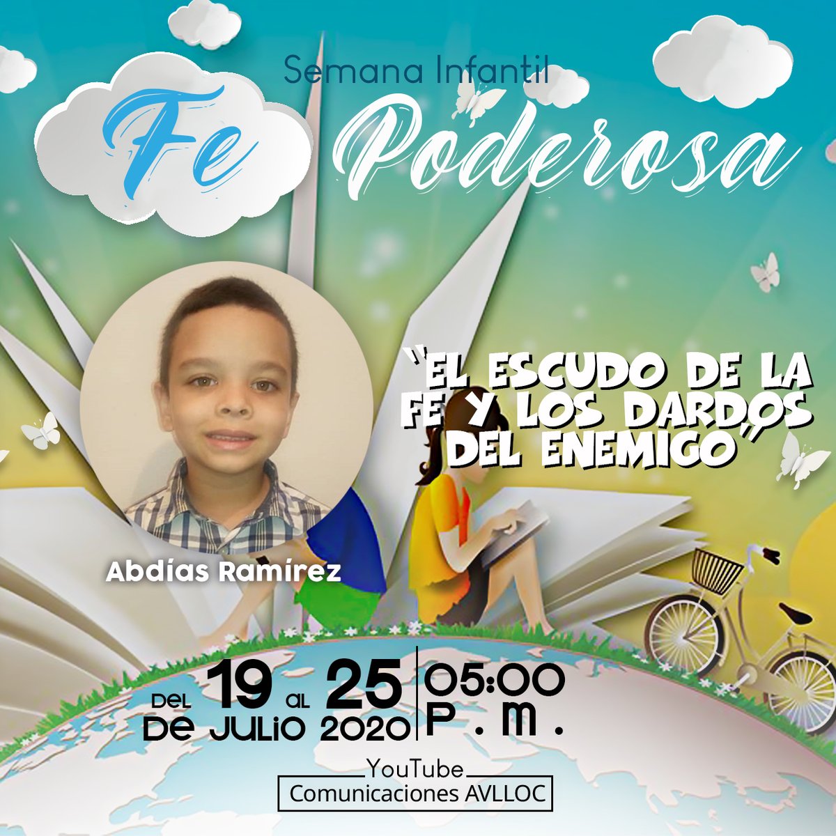 avlloccidental's tweet photo. 👱🏽‍♂️👱🏼‍♀️👋🏻Día 4 de la Semana Infantil "Fe Poderosa" el tema de hoy "El Escudo de la Fe y los Dardos del Enemigo" con Abdías Ramírez. Conectate 05:00 p.m. YouTube: "Comunicaciones AVLLOC".
 #Barinas #Venezuela #infantil #fepoderosa #Barinas #Venezuela #fepoderosa #feesperanzaamor https://t.co/MjKidR6pVP