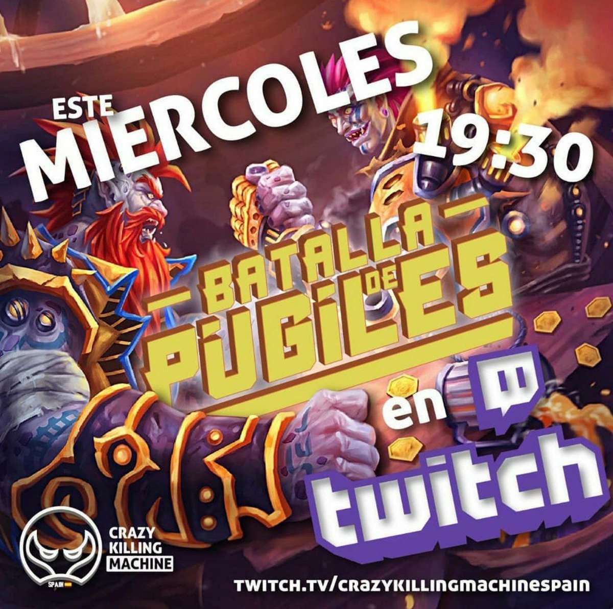 ckmspain's tweet photo. ¡Saludos, Arcontes! ¿Ansiosos por la siguiente edición de nuestra #BatalladePúgiles? Muy atentos: el miércoles a las 19:30 hora española peninsular os esperamos, con una trepidante batalla entre #TeamQüiz y #TeamGeez en aparición estelar. ¡No faltéis! #Keyforge 🔥🗝️🗝️🗝️🔥 https://t.co/XDFXkxSFeC