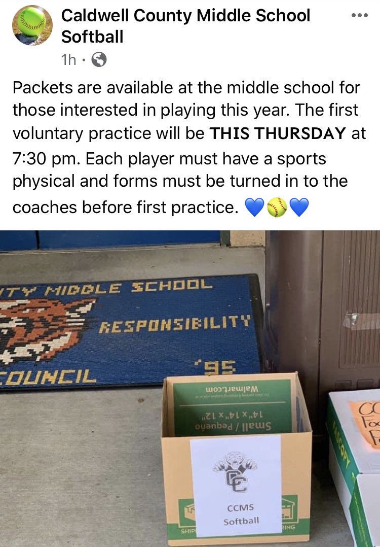 Caldwell Co Softball tweet media