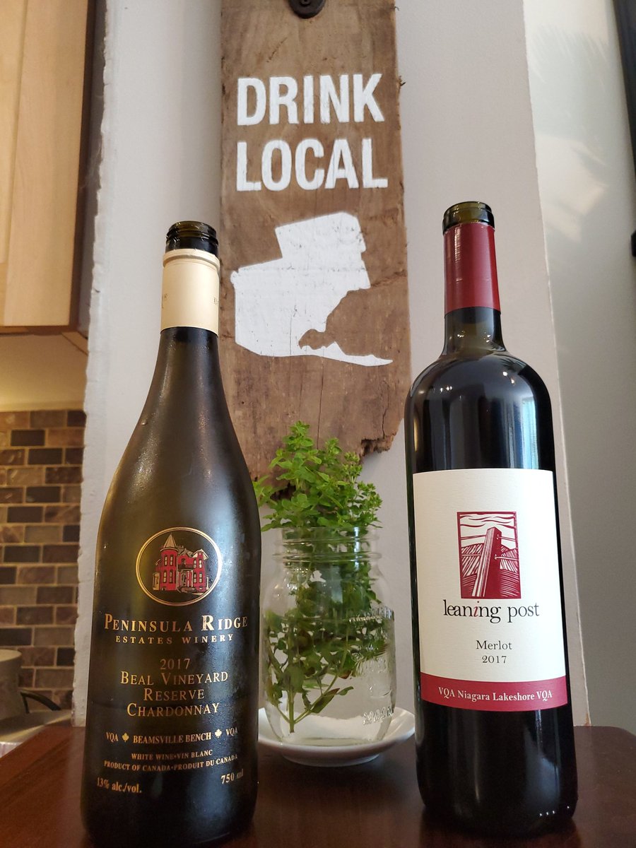OnBev1's tweet photo. You have to treat yourself sometimes, even in a pandemic. No, especially in a pandemic. Very soft, elegant chardonnay from @PeninsulaRidge. And is there a more under-appreciated grape than merlot? This is a beauty from @LeaningPostWine... Happy Sunday! https://t.co/mLu4Exs8Bb