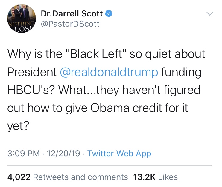 A THREAD: As a response to charges of racism, supporters of President Trump offer several defenses. Examples include “funded HBCUs” “giving 250 million to HBCUs” “permanently funded HBCUs” and “record HBCU funding” to name a few. 1/