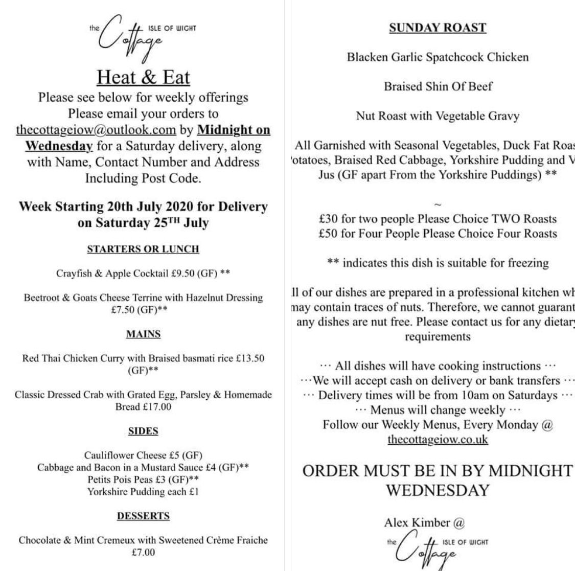 Heat &amp; eat delivery redraft for orders