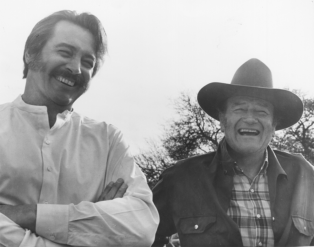 JohnDukeWayne's tweet photo. "John Wayne was then the Hollywood legend, and I was on screen with him. The guy is an angel. He saved my life back then when no other film maker wanted to know me." - Rock Hudson #JohnWayneValues https://t.co/U4Cph2QZQR