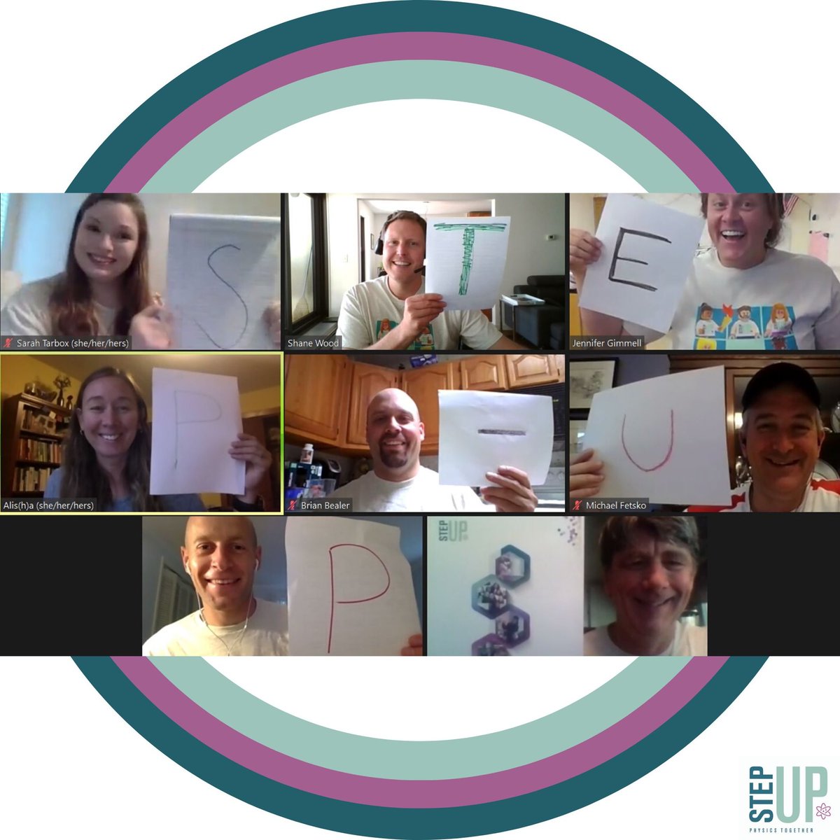 STEPUPphysics's tweet photo. Our ambassadors have worked hard this weekend! Check out these fun group photos! #STEPUPsummit #STEPUPphysics https://t.co/1VkQfDEW4h