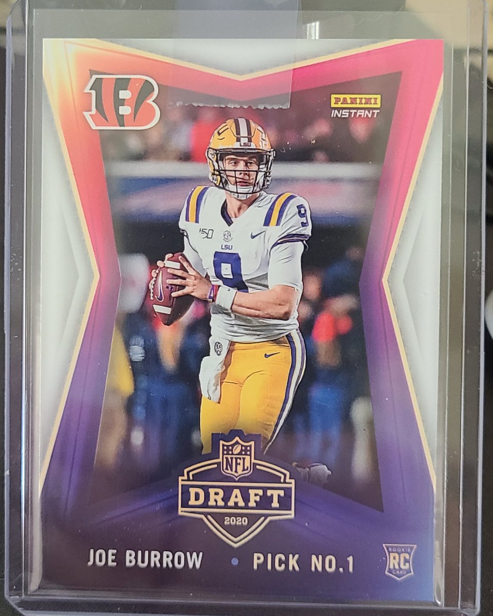 BengalsCaptain's tweet photo. Okay #Bengals Twitter, let's run this one back! Retweet to enter, up to and including 7/31. Must follow to win, be a Bengals fan, and let's get a winner that's never won before.

ANOTHER Joe Burrow Rookie Card, straight from Panini! https://t.co/RhvLVz5wnm