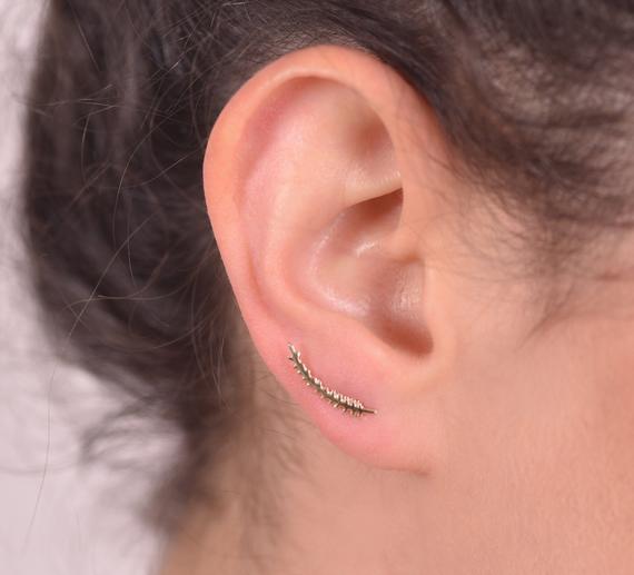 JuneLittleShop's tweet image. GOLD Ear Climber Earrings, Ear Climbers, 14k etsy.me/3a13IBp #earclimber #leafearring #earcrawler #earsweeps #earwrap #goldearring
