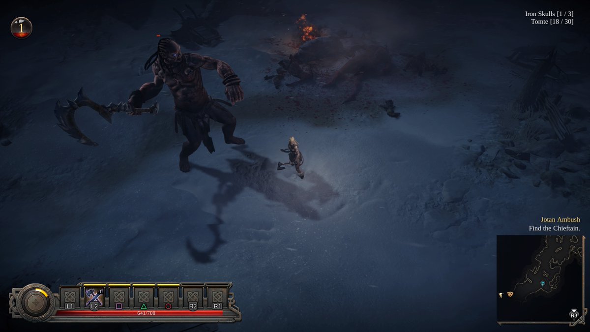 PaiTrophyHunter's tweet photo. E o jogo já começa pesado. #Vikings #WolvesOfMidgard @kalypsomedia #RPG #Coop #IndieGame #PS4share #PlayStation #PS4 https://t.co/TGQOplsAis