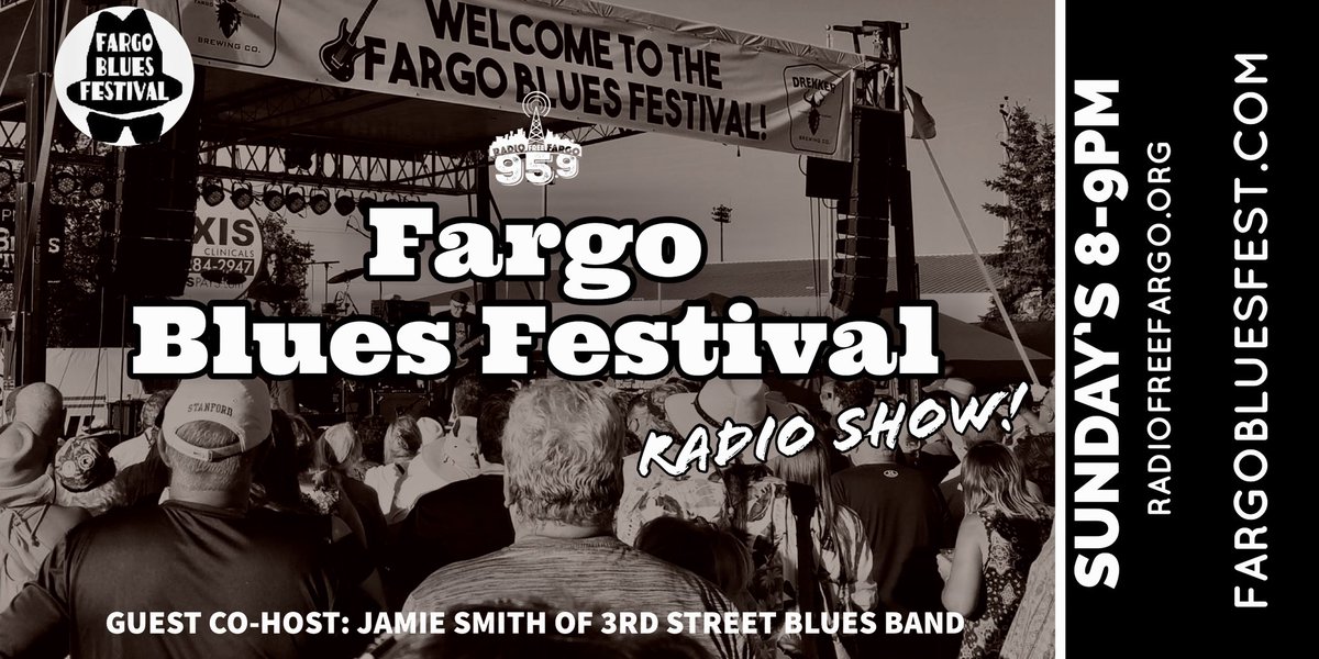 Tonight we kick off the <a href="/Fargobluesfest/">Fargo Blues Fest</a> Radio Show! We’ll jam to music from past and present artists including <a href="/anthonygomes/">ANTHONY GOMES</a> <a href="/NickMossBand/">Nick Moss Band</a> <a href="/LarryMcCray/">Larry McCray</a> and more! Tune in online at radiofreefargo.org