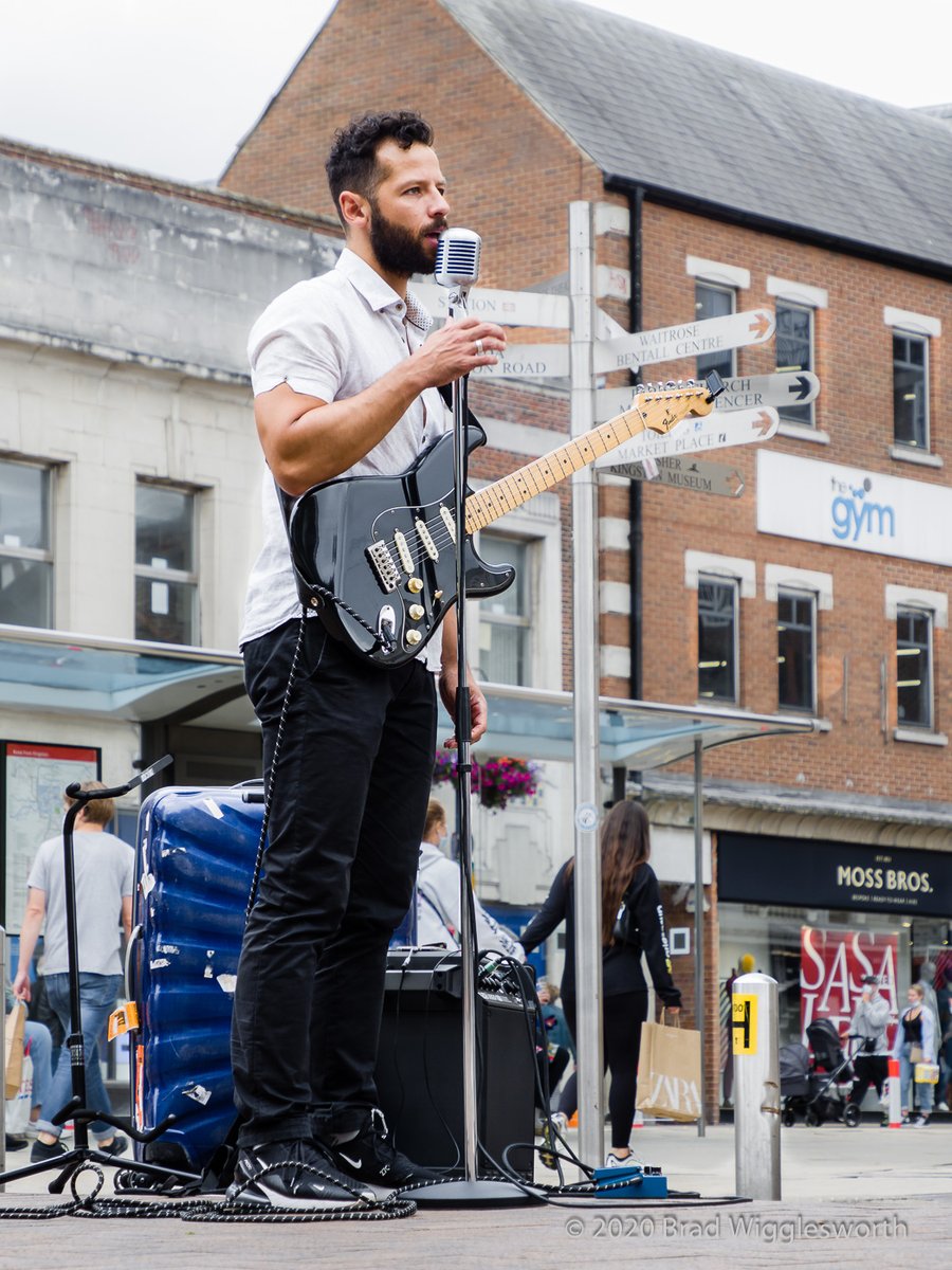 BradWiggs's tweet photo. After so long without, it was great to find @STEViEBOR performing #LiveMusic in #Kingston today. Mostly #Covers but #OriginalMusic too. It was his first live performance since March &amp; my first listen. He played #Merakifestival so has a link to #StAlbans #LocalMusic #SupportMusic https://t.co/mIC00n2g4N