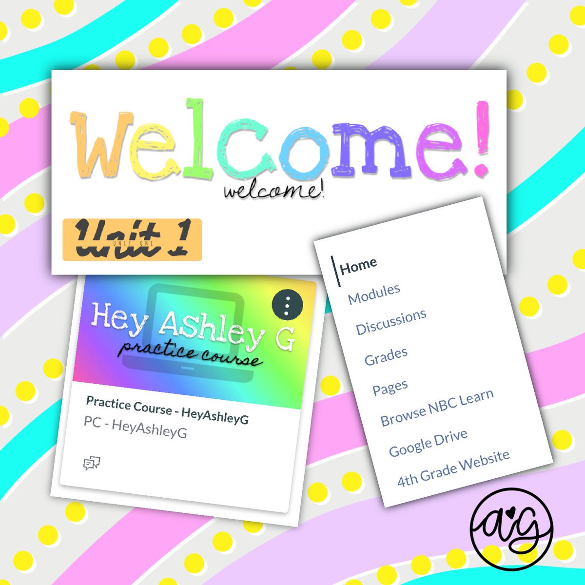 heyashleyg's tweet photo. 📢 Calling all Canvas Teachers! 🎥🥳 NEW VIDEO! Throughout the video, I show you how to create an inviting welcome page, design and hyperlink buttons, declutter the navigation bar, and create a Canvas course card! (BONUS: Free Google Draw template!) https://t.co/2XCdgxHVyZ https://t.co/DJqubGxLDI