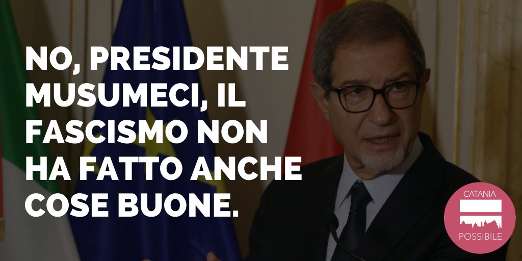 PossibileCt's tweet photo. «La storia del fascismo va studiata senza pregiudizi, senza preconcetti, sono passati 90 anni, con animo sereno. Con le ombre, tante, e con le luci, tante, di quegli anni». ⤵️ https://t.co/a0VreFiIQA