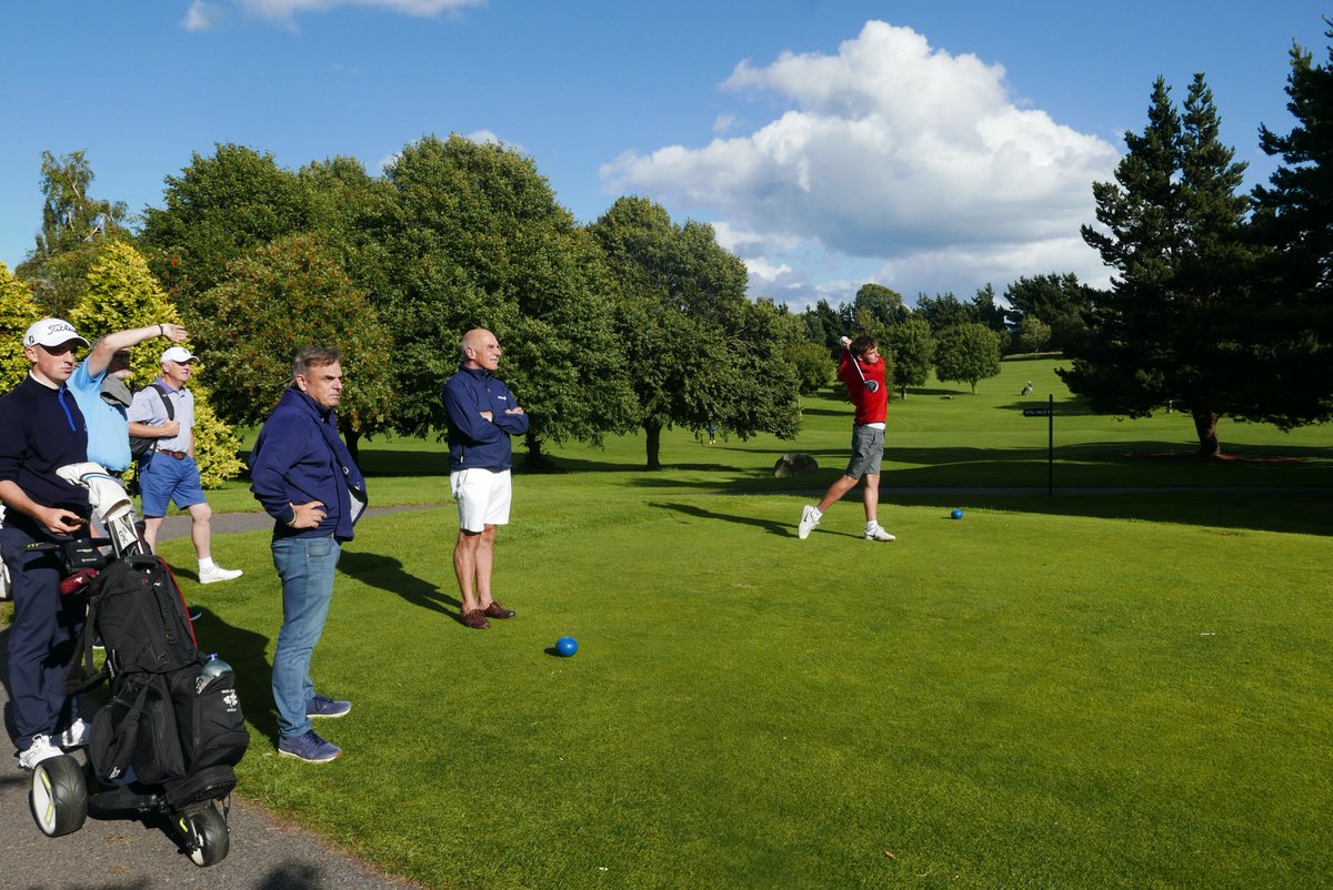 IrishGolfDesk's tweet photo. The love of Irish amateur golf never fades. Nice to see 
@mcginleygolf out supporting his son Killian in the 
@BalbrigganGC
 Senior Scratch Cup today. Godfather Ray Roche keeping a close eye on that drive! https://t.co/h0l2r56r0d