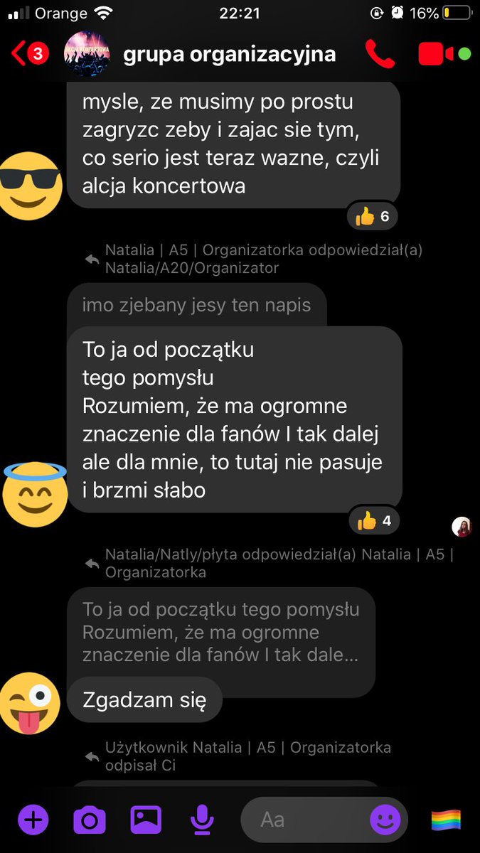 oohmyhemhem_'s tweet photo. osobo która wynosisz z grupy organizacyjnej, jak już to robisz to wysyłaj ss wszystkiego, a nie tylko tego co tobie się podoba i jest nas w ciul i każda ma inne zdanie, ale nikt nie chce rezygnować z tego na poważnie XD jesteście śmieszni #noshametourkrakow https://t.co/NE88Z3PTHq