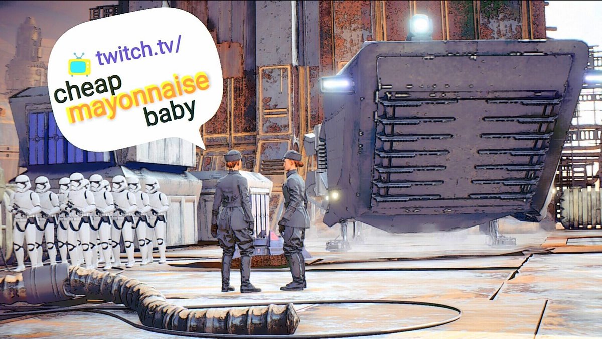 GLYGcheapMayoBB's tweet photo. Les Copains de la Force 🎮 #twitch
L'heure de l'Empire a sonné ! 🗣️
Que @Bloblor soit avec nous !
📺 https://t.co/8WH0NMHCV7
Bagarre galactique détendue sur #StarWarsBattlefrontII
pour une soirée du côté #EntreHumains 📝 de la Force.
"Si on est deux, on est nombreux". 😉🙏 https://t.co/HYtB9Abbbl