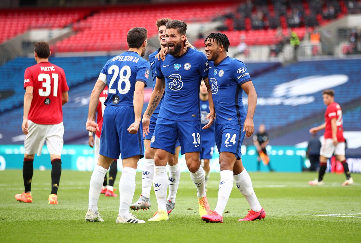 _OlivierGiroud_'s tweet photo. Great team performance today 💪🏼✊🏼🙏🏼
Another final in Wembley 🤩
#Chelsea #FACupFinal https://t.co/M5f1n2POxu