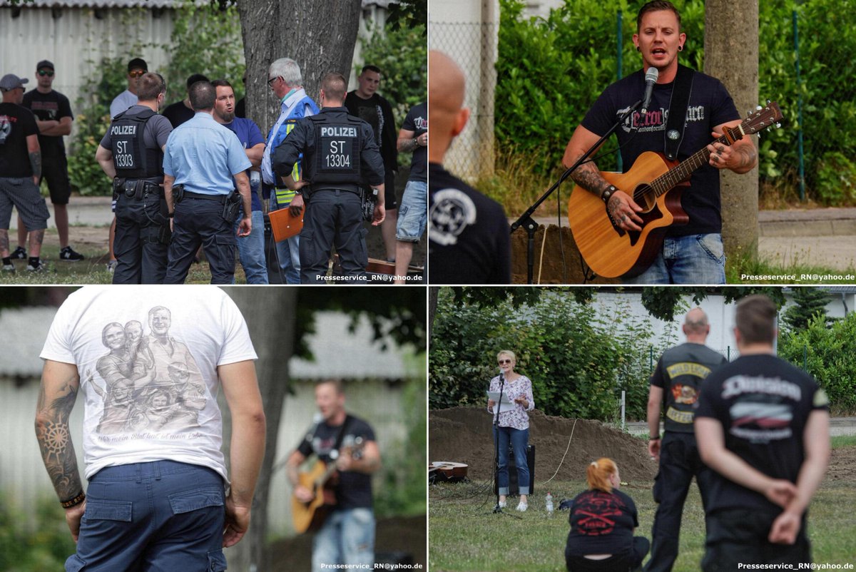 PresseserviceRN's tweet photo. An einem Mini-Konzert des Neonazi-Barden „#Eidstreu“  in #Kakerbeck bei #KalbeMilde nahmen am Nachmittag etwa 40 Personen teil. Offiziell war der Auftritt als Kundgebung gegen Kindesmissbrauch angemeldet worden.
Fotos: https://t.co/q3E4kr6igD
Artikel: https://t.co/oRQuWiGL8u https://t.co/DFtvN2teh1