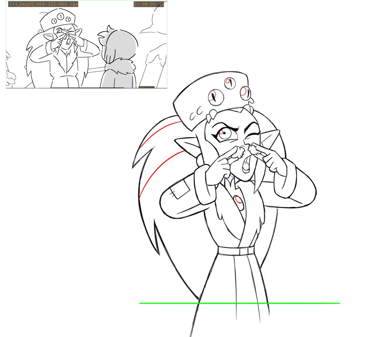 Two more snowy key poses. (Also quick disclaimer: I didnt design Amity, only her snowgear)