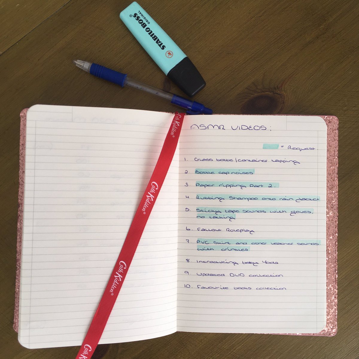 JadeVictoria96's tweet photo. I’ve received a couple of requests for videos lately, so I decided to get everything written down along with some ideas of my own #asmr #youtube #contentcreator #asmrtist #asmrrequest https://t.co/7hggVFyLug