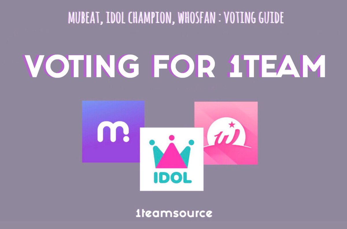 1teamsource's tweet photo. voting guides for 1team 
                 ↳ a guided thread https://t.co/VheOy7EId7