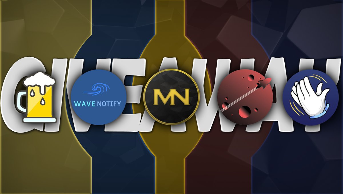 MacroNotify's tweet photo. 🎉GIVEAWAY 🎉

@Brew_Solutions 1x Free Month
@WaveNotify 1x Free Month
@MacroNotify 3x Beta Membership
@PlutoAlerts 1x Invite
@KLAPTcooks 1x Month

Rules:
😀Follow all accounts above 
❤️Like
♻️Retweet

Ends in 48h ⏰ https://t.co/HquRvuJhk2