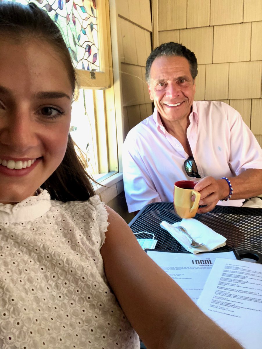NYGovCuomo's tweet photo. Had a great time outdoor dining with Michaela at The Local 217 Taproom & Kitchen in Albany. Thanks to owner Susie for the great food & being a model of perfect COVID safety compliance! https://t.co/I4ilHSQtPn