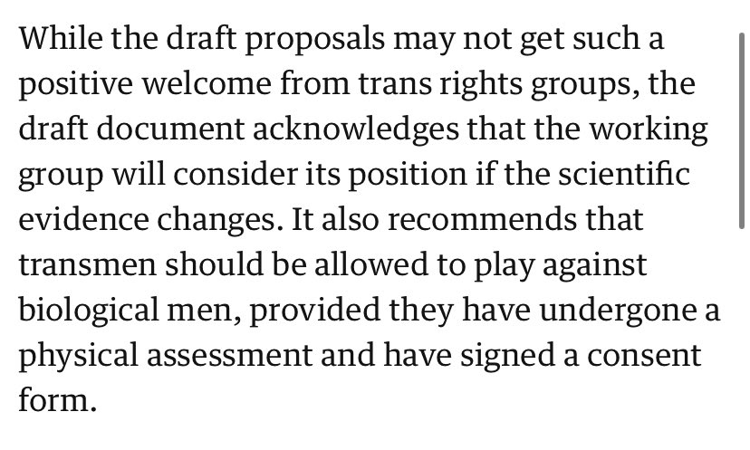 I mean yeah of course groups that are fighting for the basic human rights and dignity of trans people are not going to like policies that continue to segregate trans people from the rest or society based on opaque science!