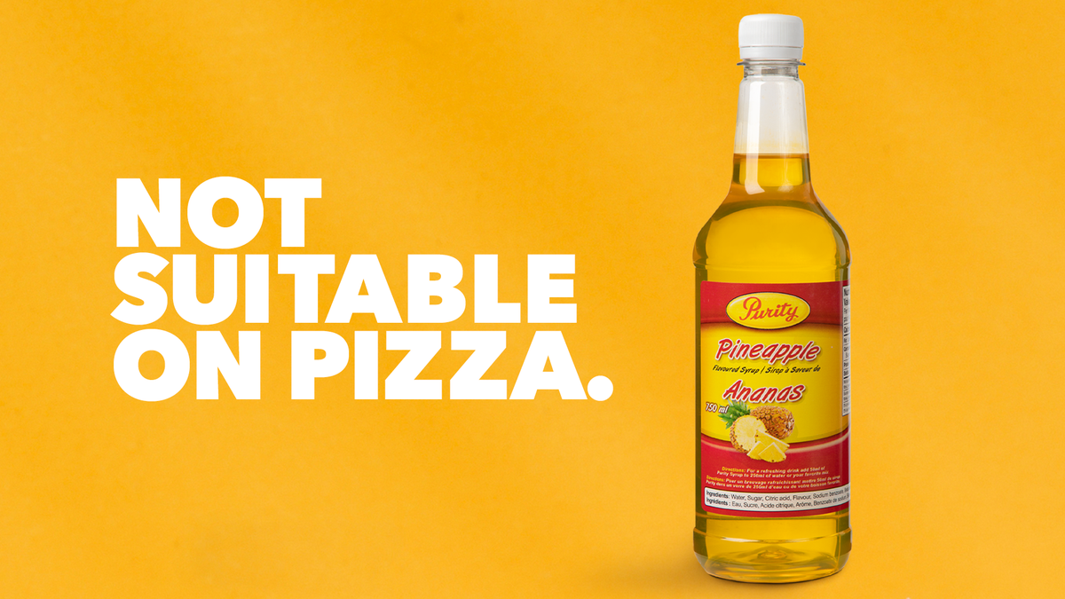 PurityFactories's tweet photo. It’s not pizza-approved, but do try Purity Pineapple Syrup in slush, popsicles, your favourite cocktails, or just add water for a refreshing summer drink! #PineappleSyrup #SummersCalling https://t.co/Knh58Z1LKn https://t.co/xbtbEoNO9t