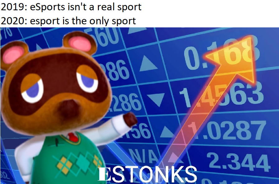 Slasher's tweet photo. sports: still not back yet as billionaire owners screw players and leagues hoard COVID-19 tests while the public can't get tested

esports: another weekend of online live pro CSGO, Call of Duty, League of Legends, OW, Fortnite, Valorant, Smash, SC2, Dota, RL, R6, PUBG, WoW action https://t.co/6J6l40GjHt