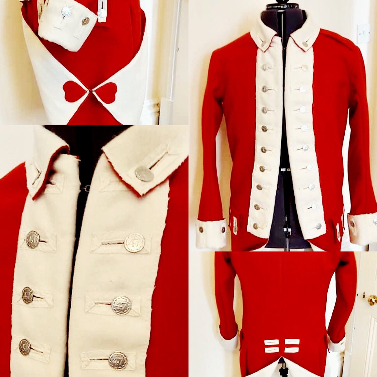 47thFootRedcoat's tweet photo. Our very talented seamstress Naomi Jones has created a brand new Sargent redcoat #redcoats #18thcentury #AWI #Rewar #KingGeorgeIII #kingsmen #wool #buttons #newkit #uniform #recruits #stylish #lookinggood https://t.co/hnsvKfCZxN
