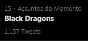 AdvogadoDaBD's tweet photo. RUMO AO TOP 10!!!

BLACK DRAGONS https://t.co/9fSa15xiih