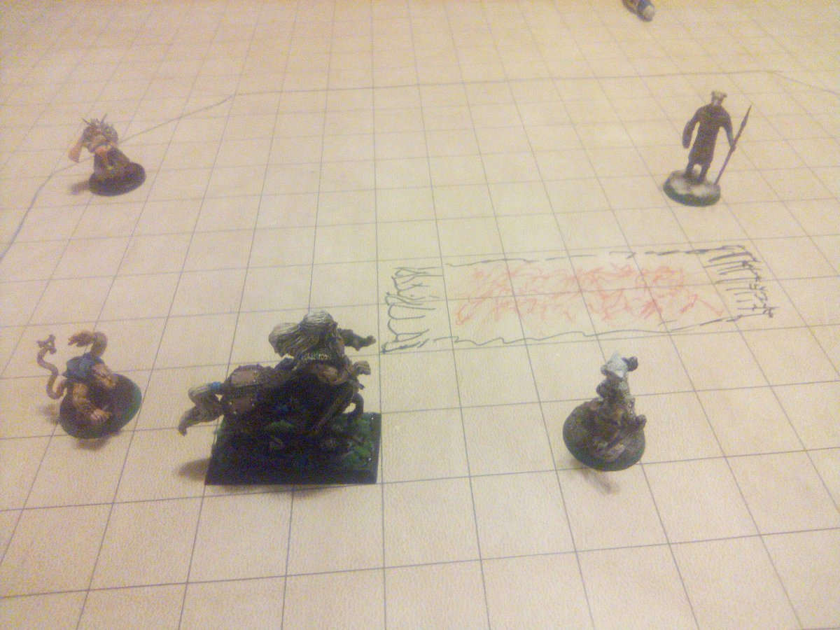 timewarpvortex's tweet photo. TimewarpVortex session today. Centaur player almost gets eaten, ratling makes friends with a troll chef, reptilian looted a dwarf, and our spider player ate bugs around a litrine. #TwV #TimewarpVortex #tabletopgames #tabletop #roleplaying #RPG #miniatures #fantasy #games #dwarf https://t.co/95Ou9kakTZ