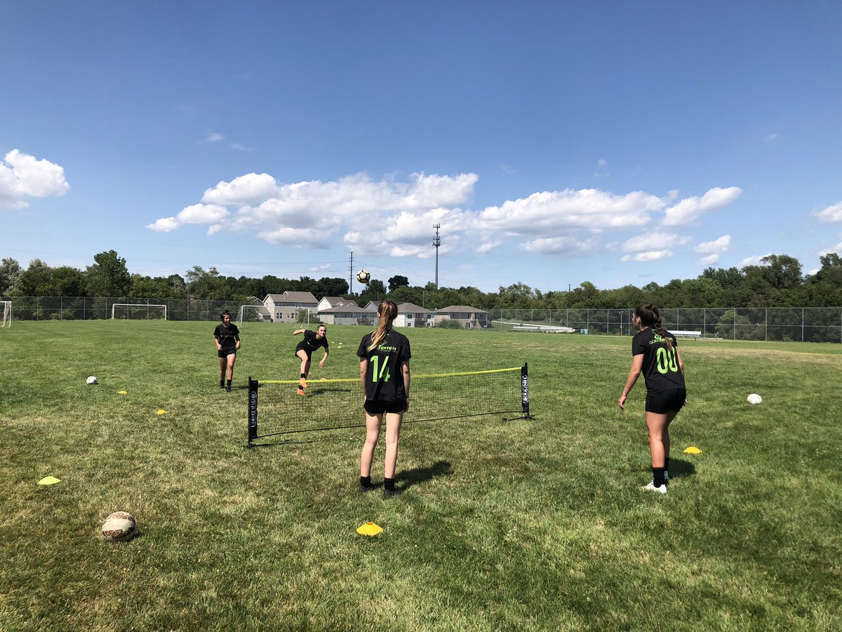 RhodesPhillip's tweet photo. For all the HardWork these girls put in. You have to keep it fun, give them a nice relaxed recovery day after a tough scrimmage and let them be kids. #popcicles #dancing #soccertennis #spikeball https://t.co/qCvWMf8M0p