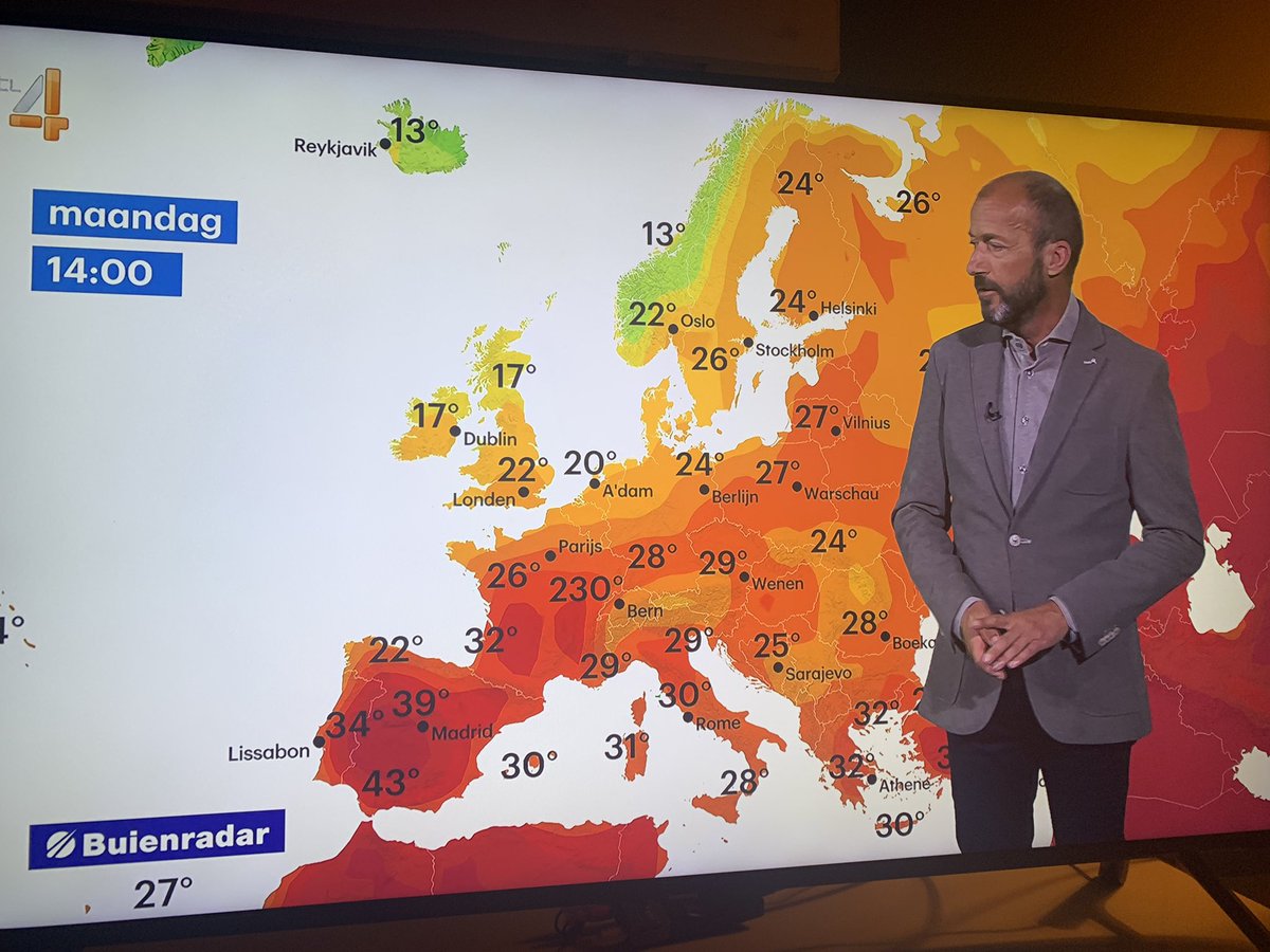 Maarten79Mars's tweet photo. In Oostenrijk wordt het morgen wel erg warm weer 😜 @RTLnieuws  @weermanreinier @helgavanleur https://t.co/7YrpXph5Rd