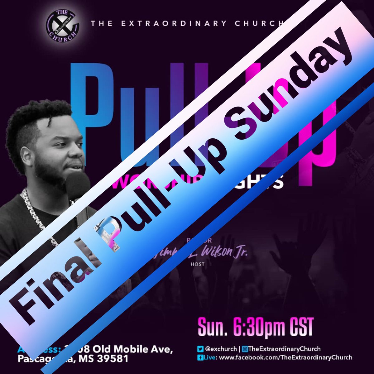born2fight4u's tweet photo. This will be our final Pull-Up Sunday for the Summer. Feel free to join us tonight at 6:30pm. 3608 Old Mobile Ave, Pascagoula, MS right off of Chicot. We will also be streaming live!!! Beginning next Sunday 7/26/2020, our ministry team is going full digital and will be streaming. https://t.co/andsCwcLzH