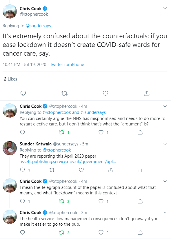 Response thread from  @xtophercook on confused link of lockdown policy & NHS prioritisation policy https://twitter.com/xtophercook/status/1284966511451475969