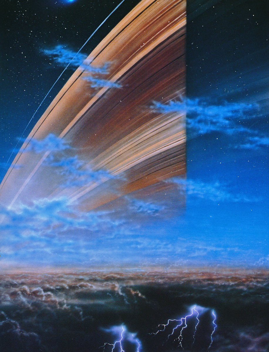 retroscifiart's tweet photo. Images of Saturn. Art by Kim Poor, Kazuaki Iwasaki, John Foster, Steve R Dodd https://t.co/wVsYTZgRk8