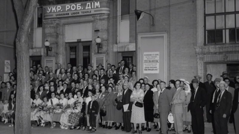 Many Ukrainian immigrants in Canada pre-WWII were active in labour and communist parties, espoused principles of equality, solidarity, anti-racism. They demanded (unsuccessfully) Canada accept Jewish refugees fleeing the holocaust. Canada put many of them to internment camps.(18)