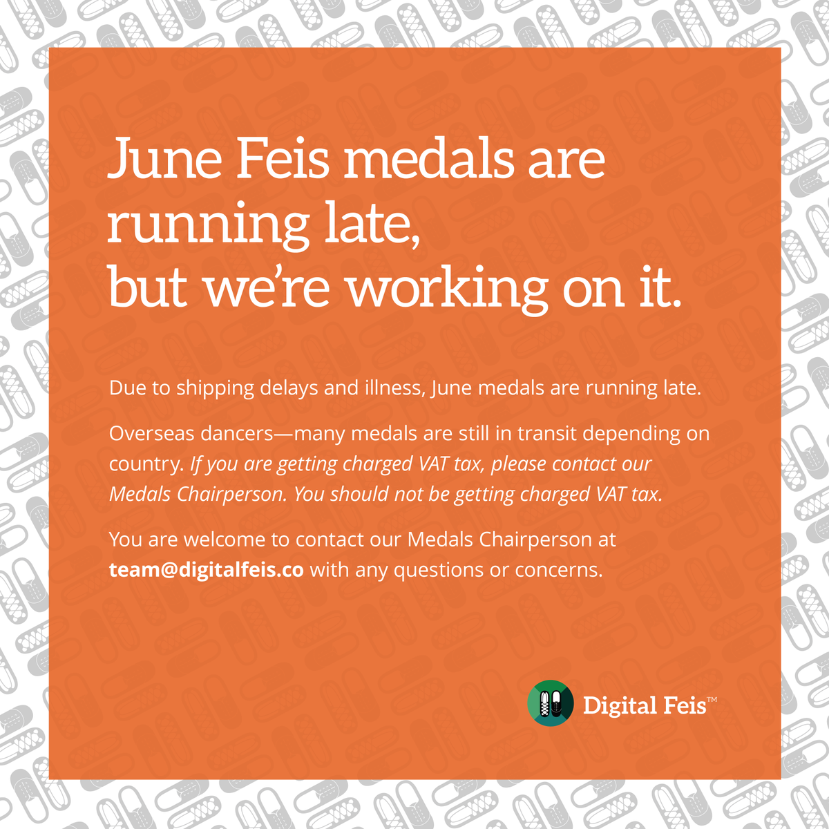 June medal shipping was delayed, but we're working on getting them to you as fast as we can.