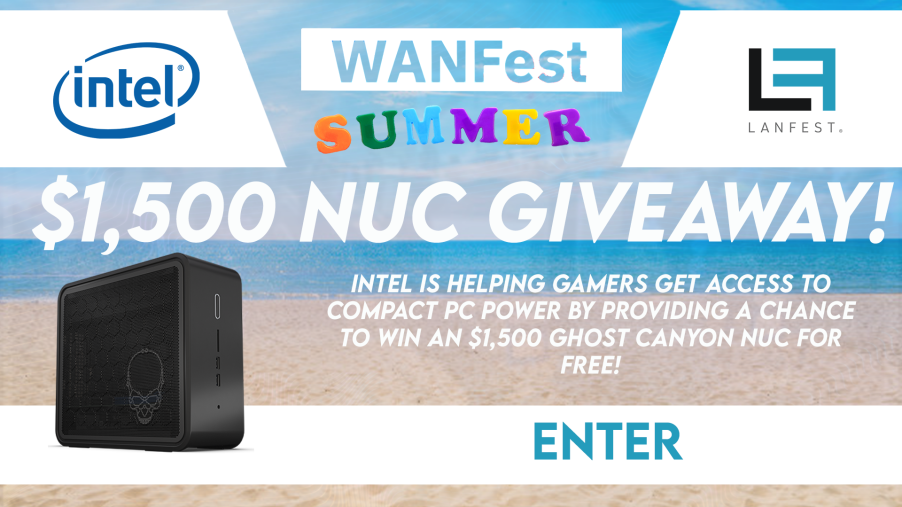 LANFESTgames's tweet photo. LANFest is pleased to announce that we have partnered with our friends over @IntelGaming to bring you a giveaway for an Intel NUC 9 Extreme!
 
WANFest, hosted by @LANFestSac and @WindyCityLAN starts Friday, July 24th @ 6PM PST
 
🔗https://t.co/8S2sjGG1BG
🔗https://t.co/hsssB31iG0 https://t.co/NMw1VBsHYp