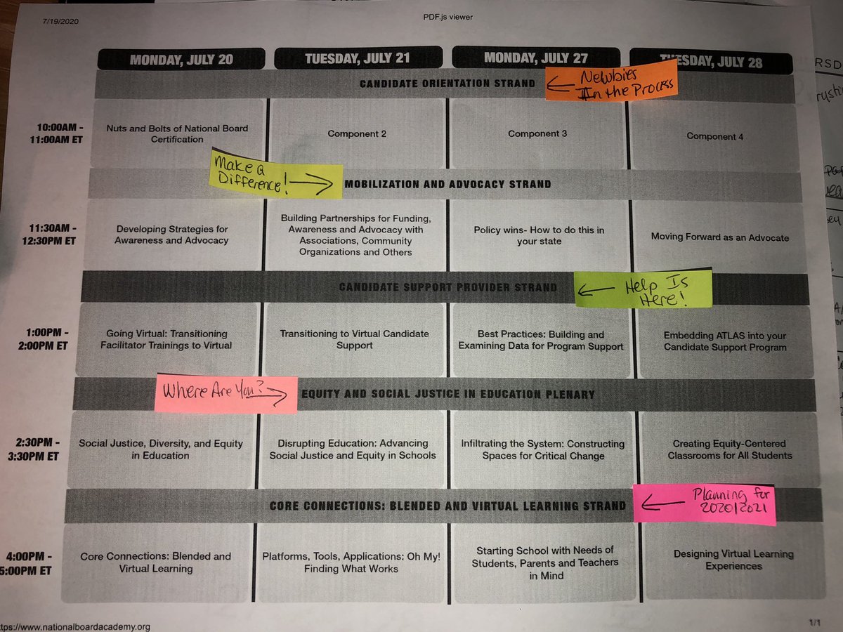 ATNBCnetwork's tweet photo. National Board Academy - Starts Tomorrow!  Free Registration!
Who has signed up for what?  All content strands?  Yay!  REMINDER...back up the mtg times by one hour!  https://t.co/RZmLbw7AlV https://t.co/kJDiqPrvrI