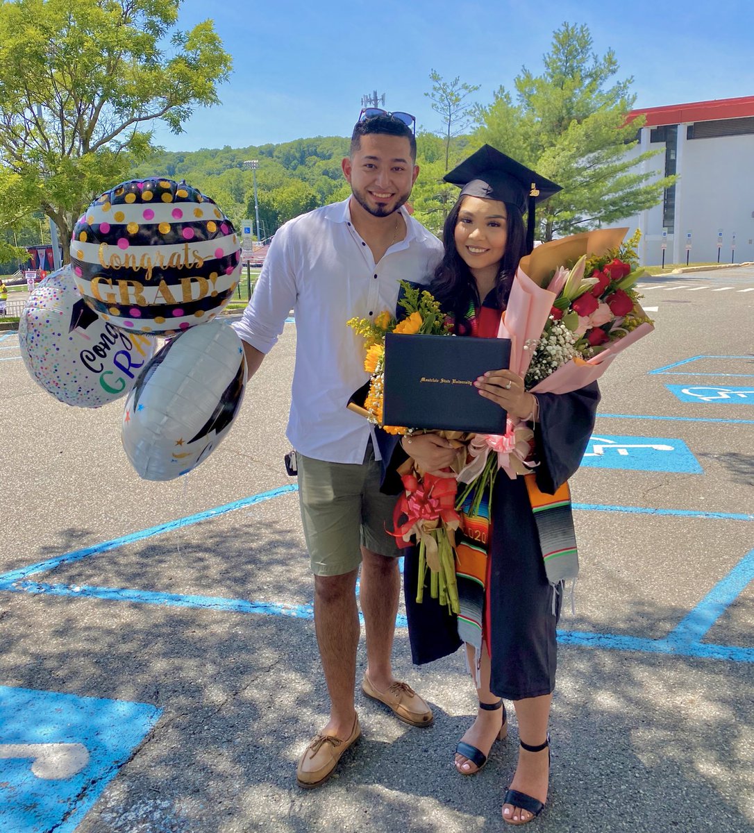 Finally was able to across that stage & I couldn’t feel anymore proud 👩🏻‍🎓💐 Thank you God ❤️ #MontclairState