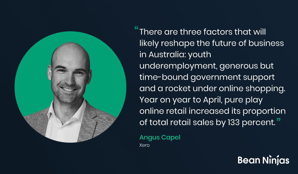 meryl_johnston's tweet photo. The pandemic has proven to present many opportunities for sellers. Here’s what Angus @Xero had to say.
Read our eCommerce recession impact report:
▸ https://t.co/r3fqZUlGgo
#BNEcomReport #covid19 #ecommerce #whitepaper https://t.co/Yw7UBOtGfi