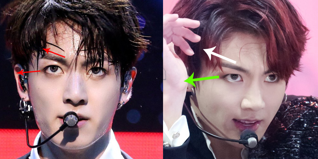 That's exactly where Jungkook's duality kicks in. Puppy eyes are nice, but the second ingredient? His eyebrows! The upward lift of his eyebrows amps up the energy in contrast to his soft puppy eyes. People like piercing gazes but not TOO much, not too abrasive.++ @BTS_twt