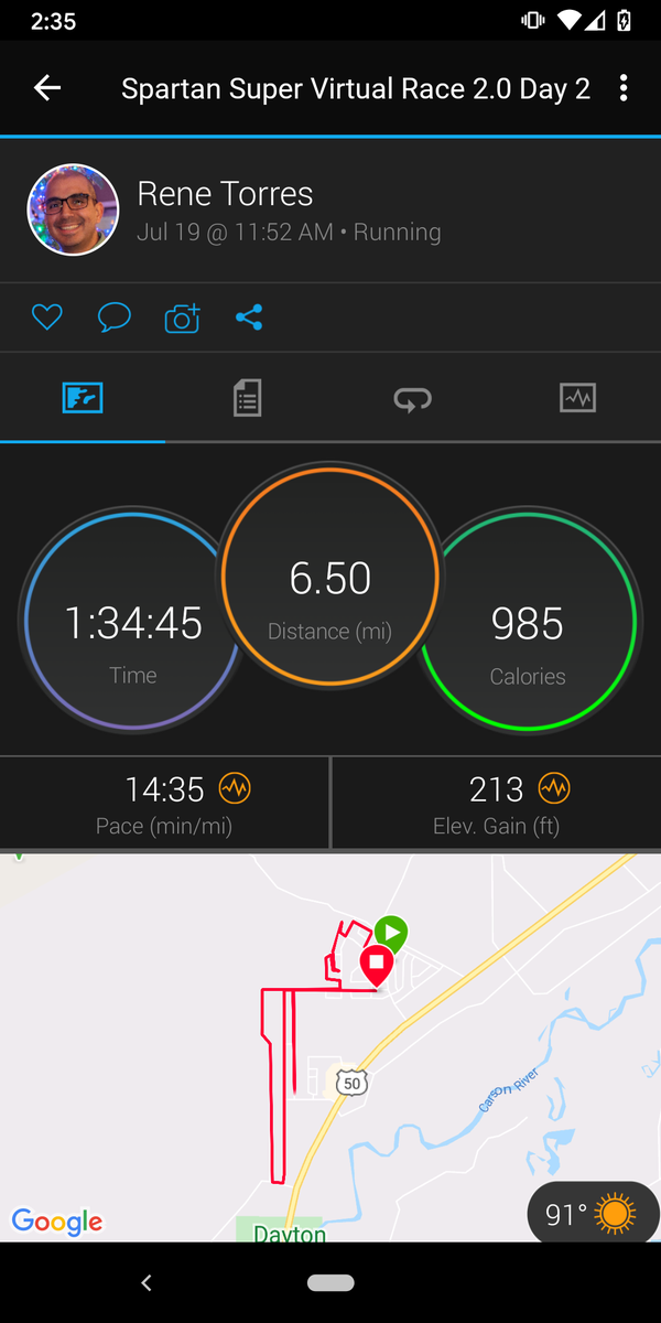 Thafuture40's tweet photo. Day 2 of Virtual Super. Three weeks, two Trifectas!
#SpartanVirtualSuper #TwoSupersInOneWeekend #SpartanVirtualTrifecta https://t.co/W5OwNvL3yd